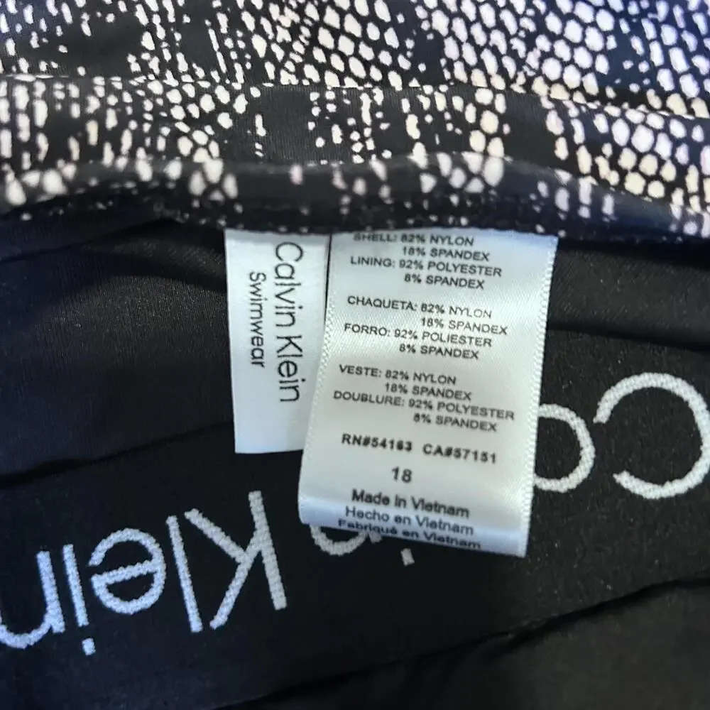 NWT Calvin Klein‎ High neck Halter One-Piece Size 18 - Picture 8 of 8